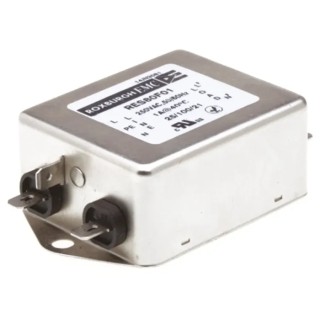 Roxburgh EMC Single Phase Chassis Mount RFI Filter 1A 250V AC 400Hz Fast-On Termination RES80