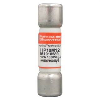 Mersen 12A Melamine Cartridge Fuse 10 x 38 mm 1kV DC HP10M12