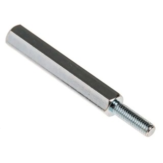 RS PRO Hexagonal Zinc Plated Steel M3 Threaded Standoff 30 mm Body 10 mm Stud 806-6617