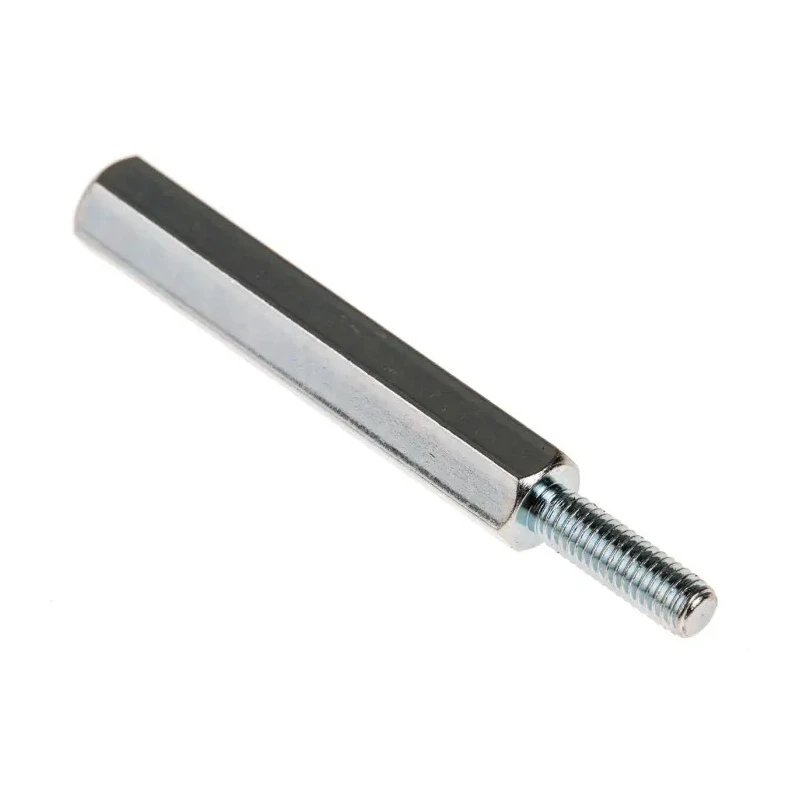 RS PRO Hexagonal Zinc Plated Steel M3 Threaded Standoff 30 mm Body 10 mm Stud 806-6617
