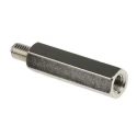 RS PRO Brass Hexagonal Threaded Standoff, M5 Thread Size, 30 mm Body Length, 8 mm Stud, Nickel Plated 806-6641