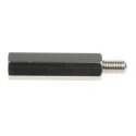 RS PRO Brass Hexagonal Threaded Standoff, M5 Thread Size, 30 mm Body Length, 8 mm Stud, Nickel Plated 806-6641