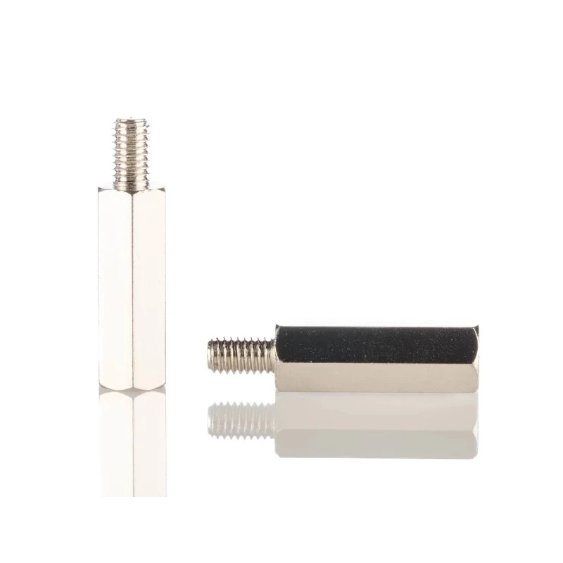 RS PRO Nickel Plated Steel Hexagonal Threaded Standoff M6, 30 mm Body, 10 mm Stud 806-6679