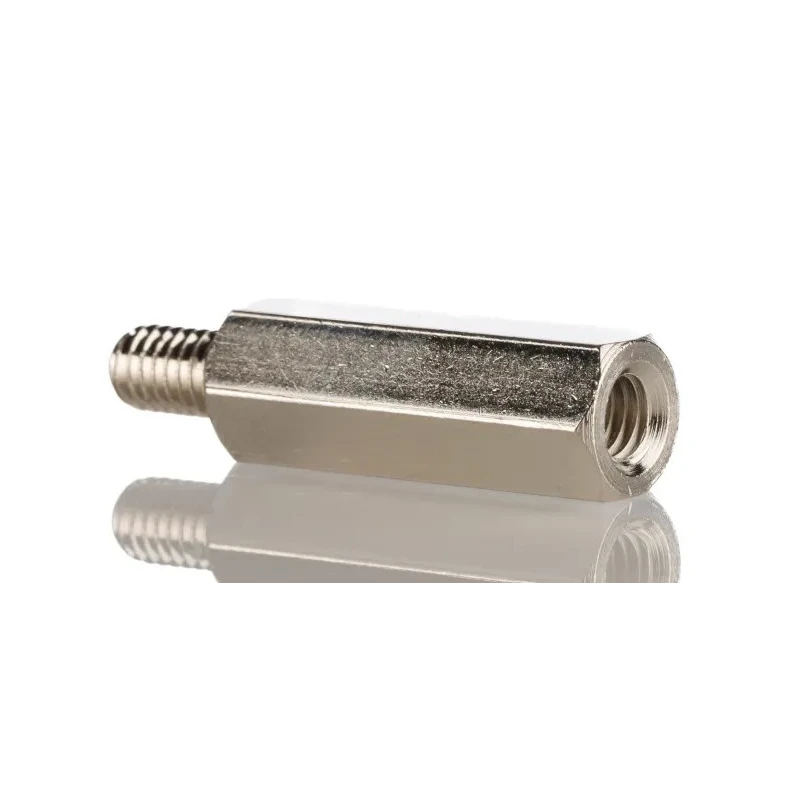 RS PRO Nickel Plated Steel Hexagonal Threaded Standoff M6, 30 mm Body, 10 mm Stud 806-6679