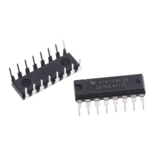 Texas Instruments HC Logic Family Demultiplexer, Non-Inverting, 16-Pin PDIP CD74HC4511E