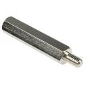 RS PRO Steel Hexagonal Threaded Standoff, Male/Female, 45 mm Length Body, 10 mm Stud, Nickel Plated, M6 Thread 806-6685