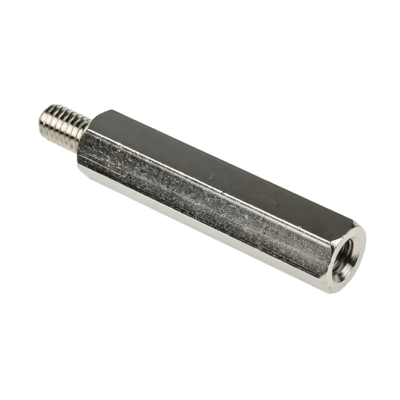 RS PRO Steel Hexagonal Threaded Standoff, Male/Female, 45 mm Length Body, 10 mm Stud, Nickel Plated, M6 Thread 806-6685