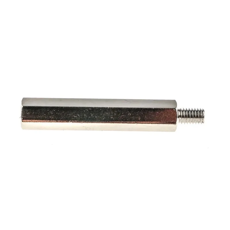 RS PRO M6 Nickel Plated Steel Hexagonal Threaded Standoff, 55 mm Body Length, 10 mm Stud Length, Hex Size 10 mm 806-6698