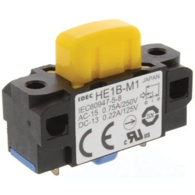 Idec HE1B Series Safety Enabling Switch, 3 Position, SPST Contact Configuration, IP40 Rating 