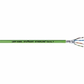 Lapp Cat6 Ethernet Cable 50 m Green Polyurethane Jacket Unterminated STP ETHERLINE Series 
