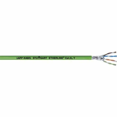 Lapp Cat6 Ethernet Cable 50 m Green Polyurethane Jacket Unterminated STP ETHERLINE Series 