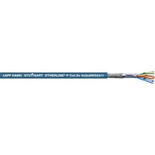 Lapp Cat5e Ethernet Cable 50 m Blue Unterminated SF/UTP Polyurethane 125V ETHERLINE 