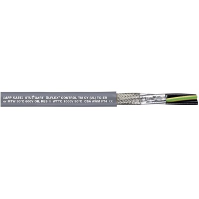 Lapp OLFLEX CONTROL TM Control Cable 18 Cores 18 AWG Screened Stranded Grey Polyvinyl Chloride Sheath 50m 281818CY