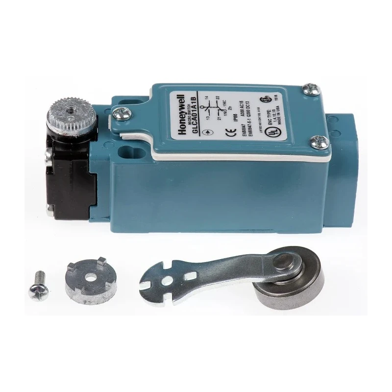 Honeywell Technologies GLC Series Roller Lever Limit Switch 1 NC/1 NO IP66 Die Cast Zinc Housing 240V AC 10A 
