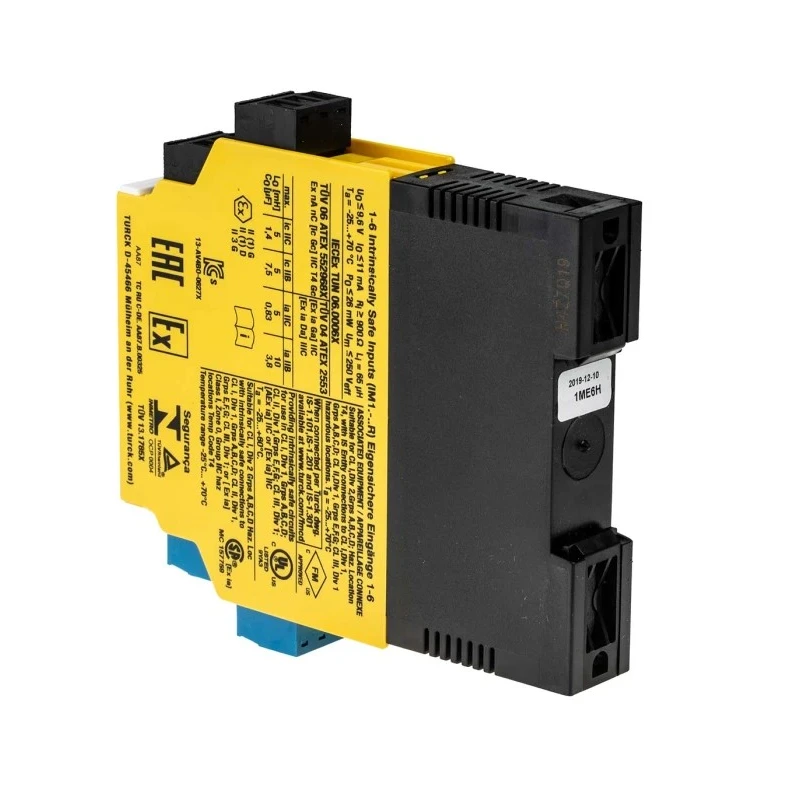 Turck Galvanic Barrier, 1 Channel, 20 to 250V AC, DIN Rail Mount, ATEX IECEx Certified IM1-12EX-R