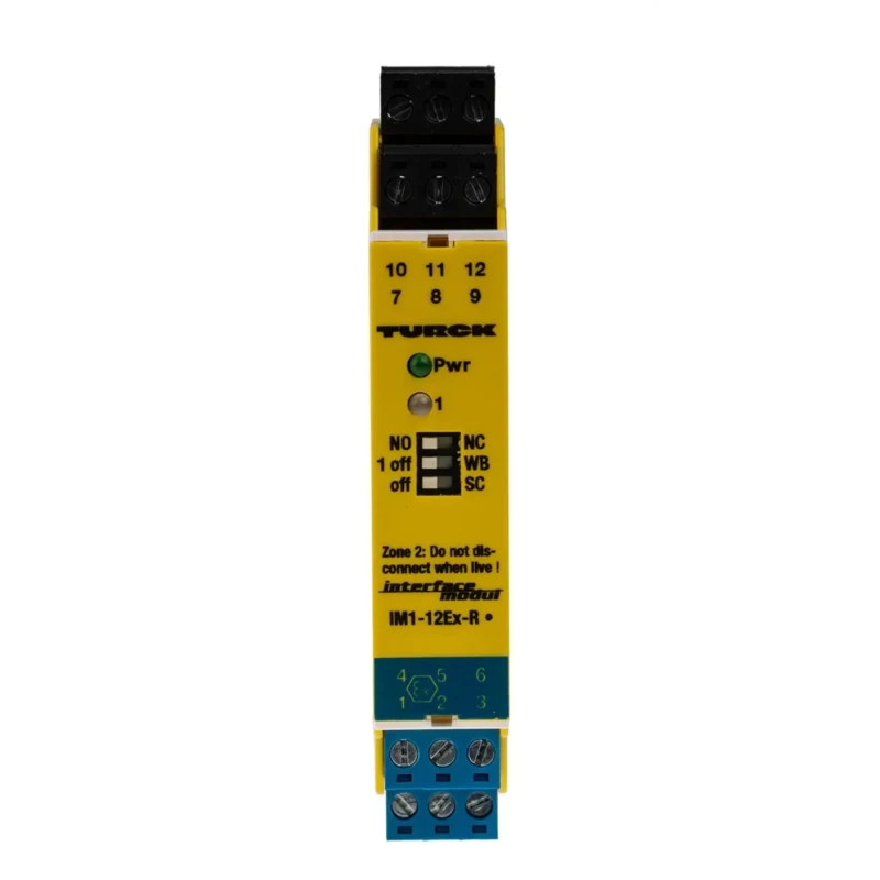 Turck Galvanic Barrier, 1 Channel, 20 to 250V AC, DIN Rail Mount, ATEX IECEx Certified IM1-12EX-R