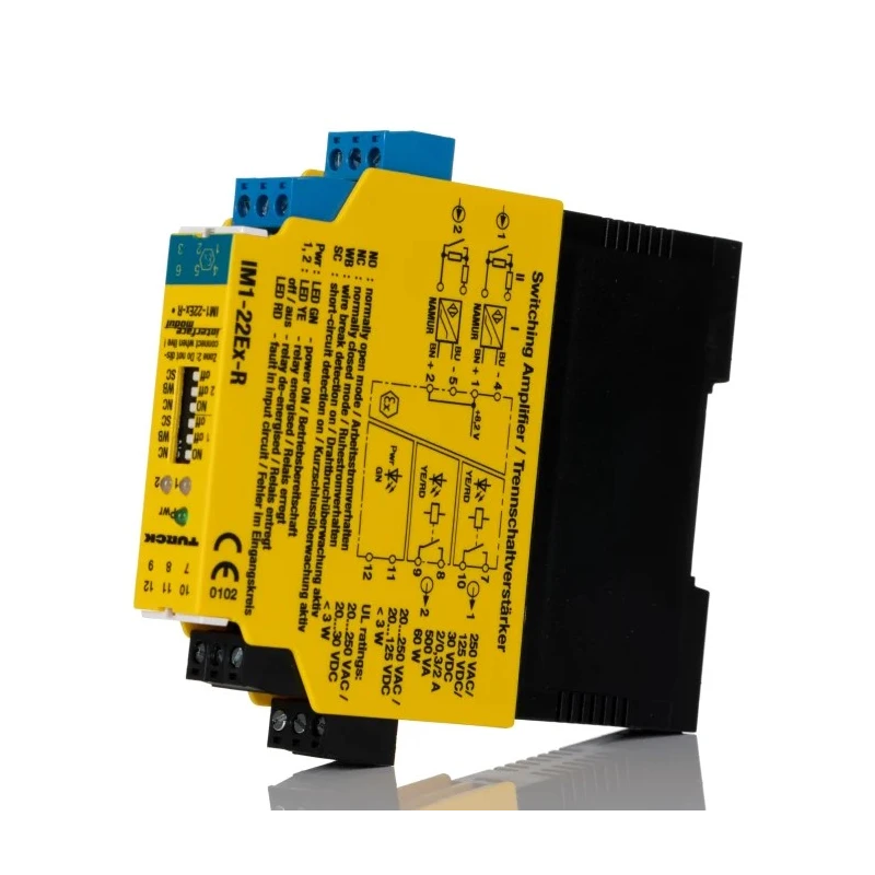 Turck 2 Channel Galvanic Barrier IECEx ATEX Rated DIN Rail Mount IM1-22EX-R