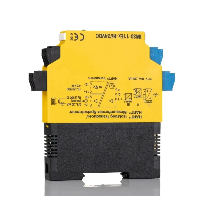 Turck Single-Channel Galvanic Barrier with HART Communication, IECEx/ATEX Certified, 24V DC Supply, 331Ω IM33-11EX-HI/24VDC