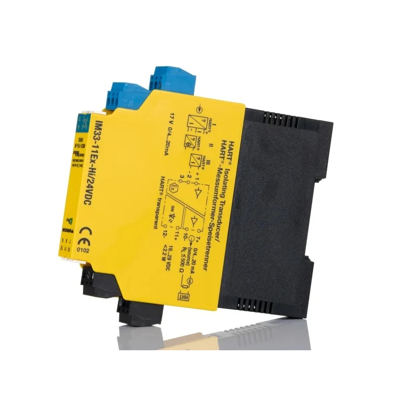 Turck Single-Channel Galvanic Barrier with HART Communication, IECEx/ATEX Certified, 24V DC Supply, 331Ω IM33-11EX-HI/24VDC