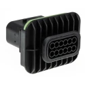 TE Connectivity Automotive Connector Male Black Flange 12 Way Crimp Termination 1-1564520-1