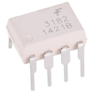 onsemi DC Input Optocoupler Through Hole 8-Pin MDIP Mount, MOSFET Output, 1.8V Forward Voltage, 25mA Max Input FOD3182