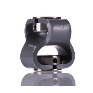 Huco Steel Flexible Double Loop Coupler 56 mm Diameter, 56 mm Length, 6 mm Bore 047.40.2222.RS