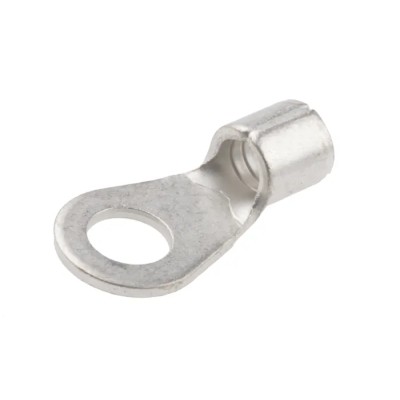 RS PRO Uninsulated Ring Terminal 10 Stud Size, 12 AWG to 10 AWG Wire Size, Copper Tin-Plated, Grey 809-2256