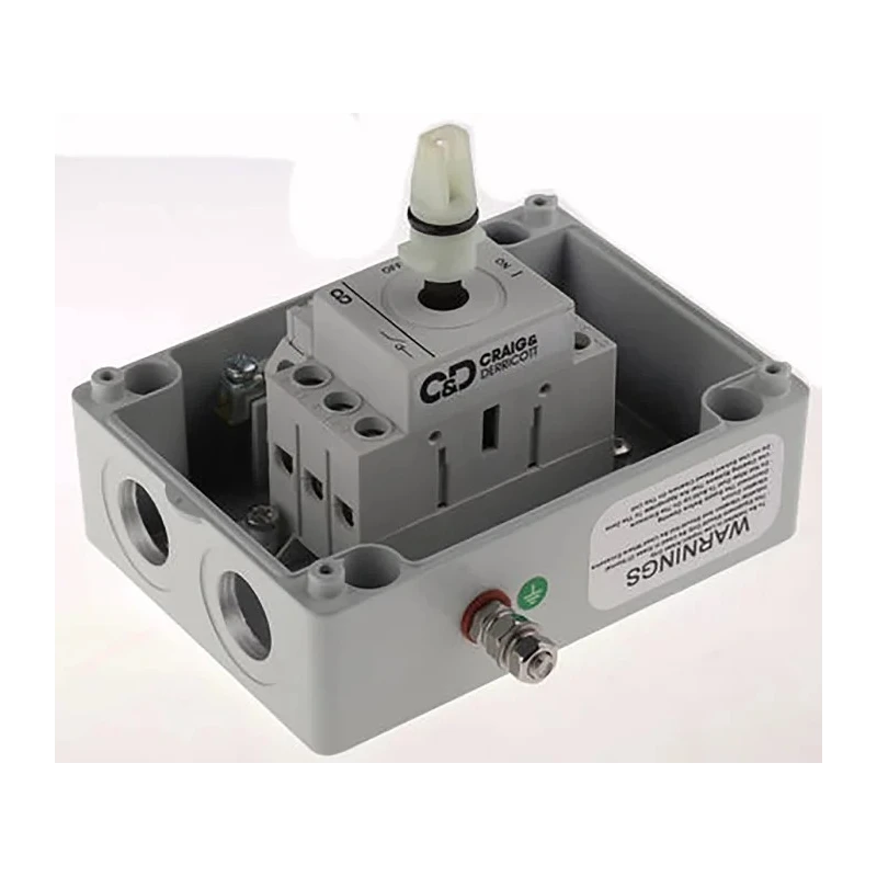 Craig & Derricott 6-Pole DIN Rail Isolator Switch, 25A Current, 7.5 kW Power, Black Handle SDDG206EBZ22