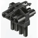 Wieland 4-Pole Cable Distribution Block Male, 20A, 2-Way, IP20 GST18i4