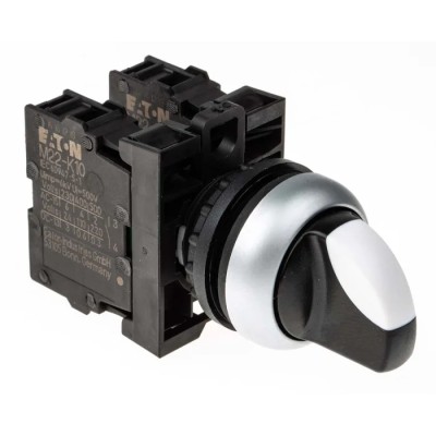 Eaton Maintained RMQ Titan Key Switch 22.5mm Cutout Diameter, 3-Position, 60° Throw Angle 216520 M22-WRK3/K20