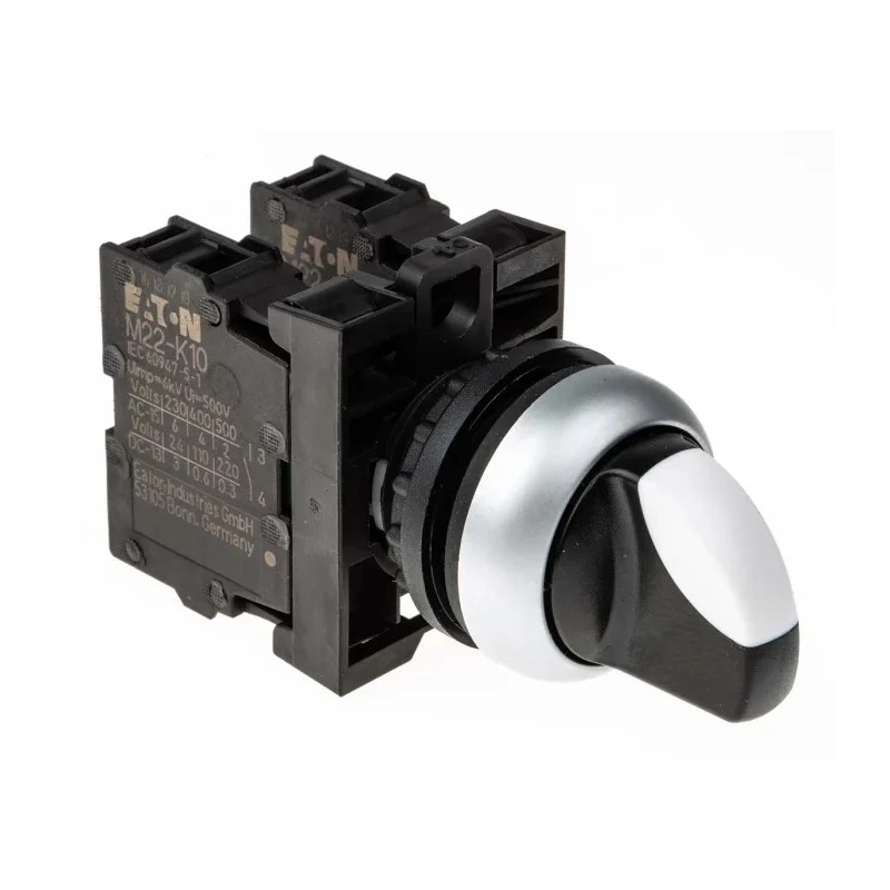 Eaton Maintained RMQ Titan Key Switch 22.5mm Cutout Diameter, 3-Position, 60° Throw Angle 216520 M22-WRK3/K20