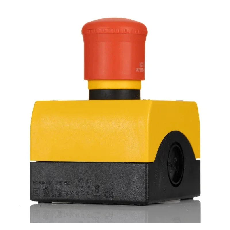 Eaton RMQ Titan M22 Series Pull Release Emergency Stop Push Button Surface Mount 2 NC IP69 IP66 216524 M22-PV/KC02/IY