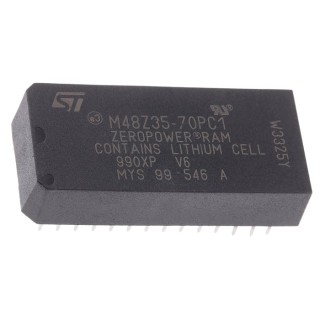 STMicroelectronics 256 kB 5 ns Non-Volatile SRAM NVRAM 28-Pin PCDIP M48Z35-70PC1