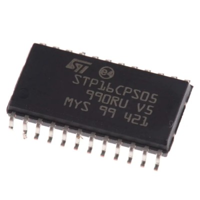 STMicroelectronics LED Driver IC 3V AC, 5.5V AC, 100mA Output Current, 24-Pin SOIC STP16CPS05MTR