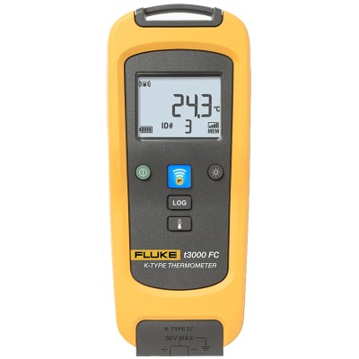 Fluke K Probe Wired Digital Thermometer 1 Input 1372°C Max ±0.5%+0.5°C Accuracy FLK-T3000 FC