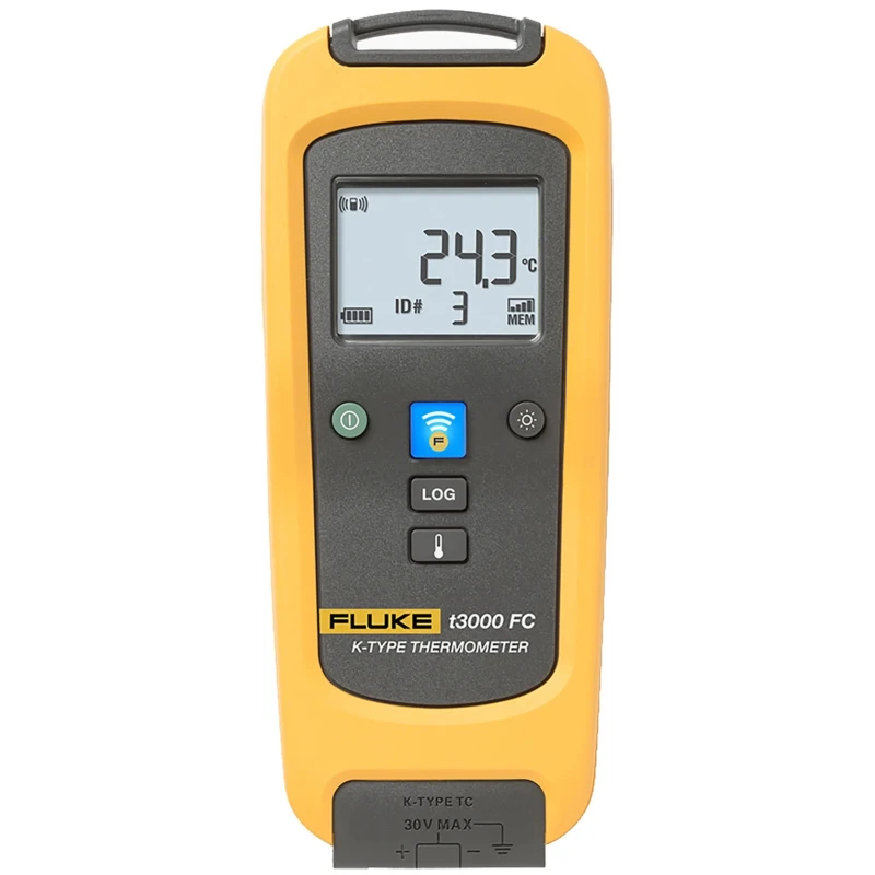 Fluke K Probe Wired Digital Thermometer 1 Input 1372°C Max ±0.5%+0.5°C Accuracy FLK-T3000 FC