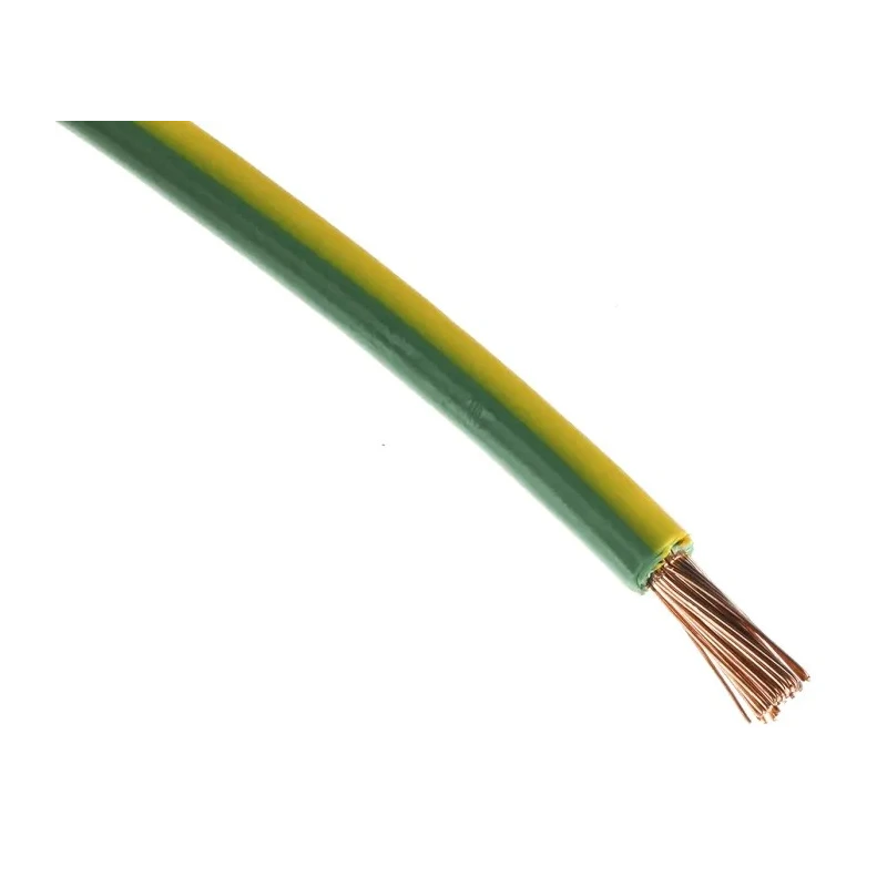 RS PRO Yellow Green 6 mm² 10 AWG Hook Up Wire Annealed Copper Tri-Rated PVC Insulated 100 m 811-1473