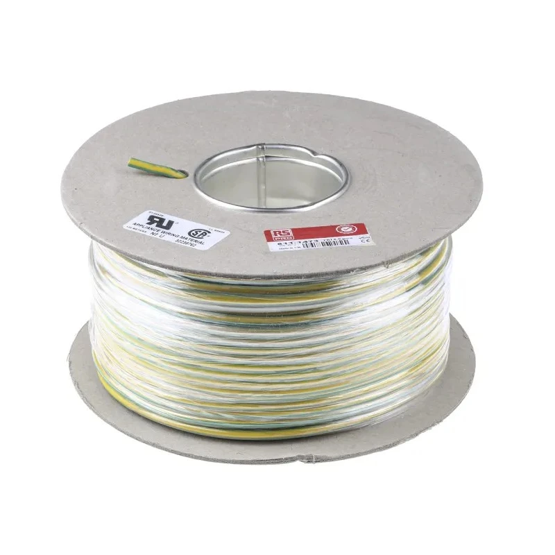 RS PRO Yellow Green 6 mm² 10 AWG Hook Up Wire Annealed Copper Tri-Rated PVC Insulated 100 m 811-1473
