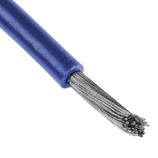 RS PRO Blue 6 mm² Tri-Rated Hook Up Wire, 10 AWG, 78 x 0.295 mm Core Strands, 100 m Length, 1 kV, Polyvinyl 811-1476