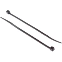 RS PRO Non-Releasable Cable Tie, 100 mm Length x 2.5 mm Width, Black Polyamide 66, UV Resistant, Flame Retardant 811-1482