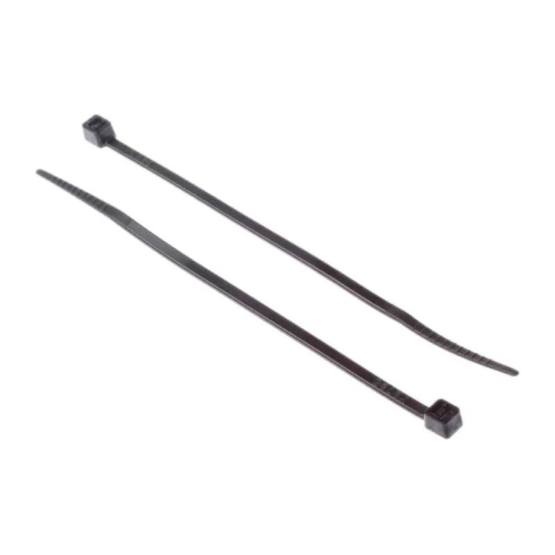 RS PRO Non-Releasable Cable Tie, 100 mm Length x 2.5 mm Width, Black Polyamide 66, UV Resistant, Flame Retardant 811-1482