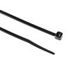 RS PRO Cable Tie, Non-Releasable, 142 mm x 3.2 mm, Black Polyamide 66 811-1486