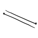 RS PRO Cable Tie, Non-Releasable, 142 mm x 3.2 mm, Black Polyamide 66 811-1486