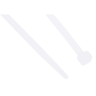 RS PRO Non-Releasable Cable Tie 300 mm Length x 4.8 mm Width, Natural Polyamide 66, Flame Retardant, UV Resistant 811-1537
