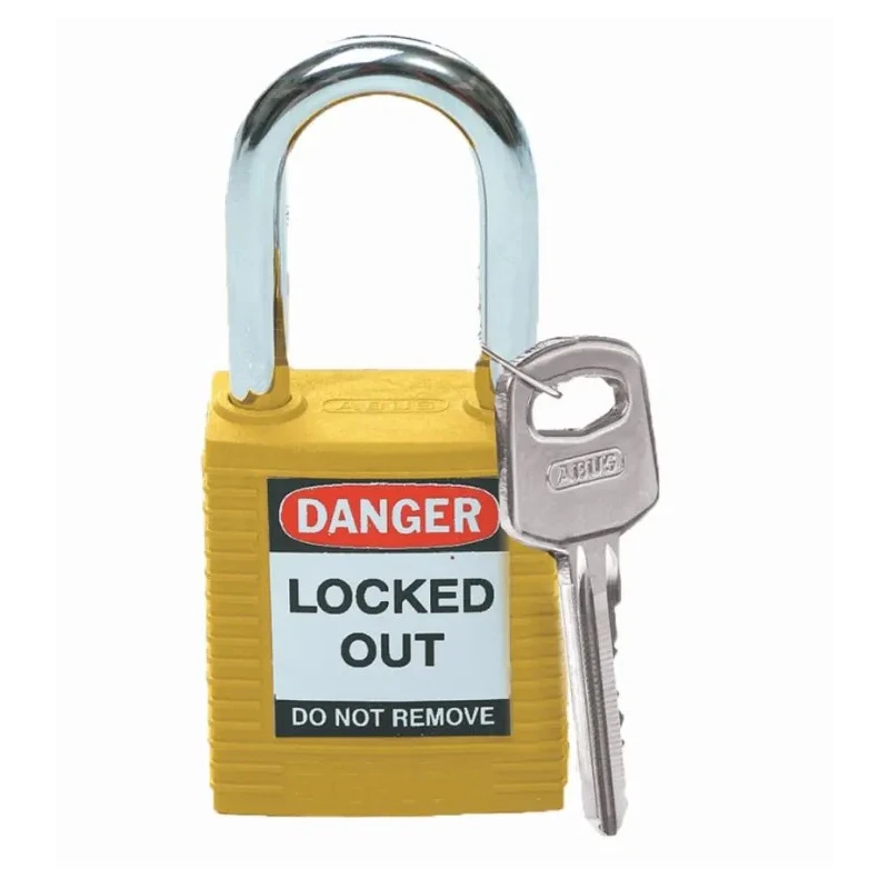 RS PRO Yellow Nylon Safety Padlock 6.35 mm Shackle Diameter 38.1 mm Shackle Length Model 813596