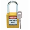 RS PRO Yellow Nylon Safety Padlock 6.35 mm Shackle Diameter 38.1 mm Shackle Length Model 813596