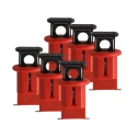 Brady Red 1-Lock Lockout Glass Reinforced Nylon Miniature Circuit Breaker Switch Lockouts, 7.14 mm 090851