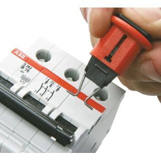 Brady Red 1-Lock Lockout Glass Reinforced Nylon Miniature Circuit Breaker Switch Lockouts, 7.14 mm 090845