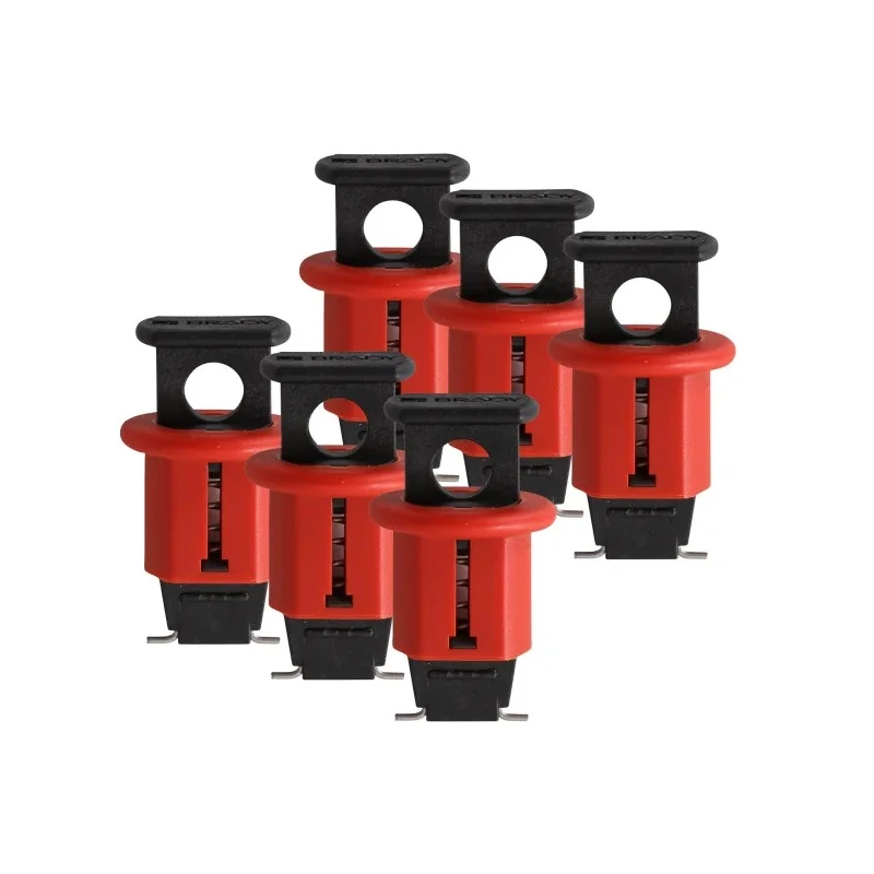Brady Red 1-Lock Lockout Glass Reinforced Nylon Miniature Circuit Breaker Switch Lockouts, 7.14 mm 090845