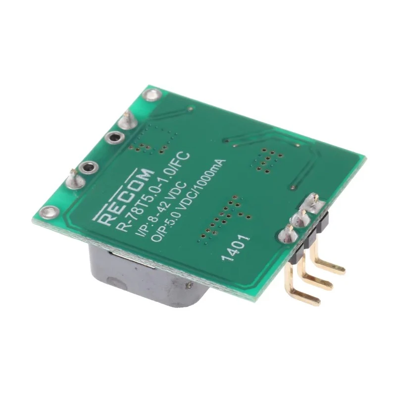 Recom DC/DC Converter 42V dc Input 1 A Output 5V dc Surface Mount 3-Pin 85°C Max Temp R-78T5.0-1.0/FC-TRAY
